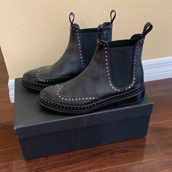 Rag & Bone Benson Leather Studded Chelsea Boot - Picture 3 of 7